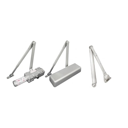 Inox Door Closer Grade 1 Friction Hold-Open Full Cvr Aluminum DC9016HO-AL
